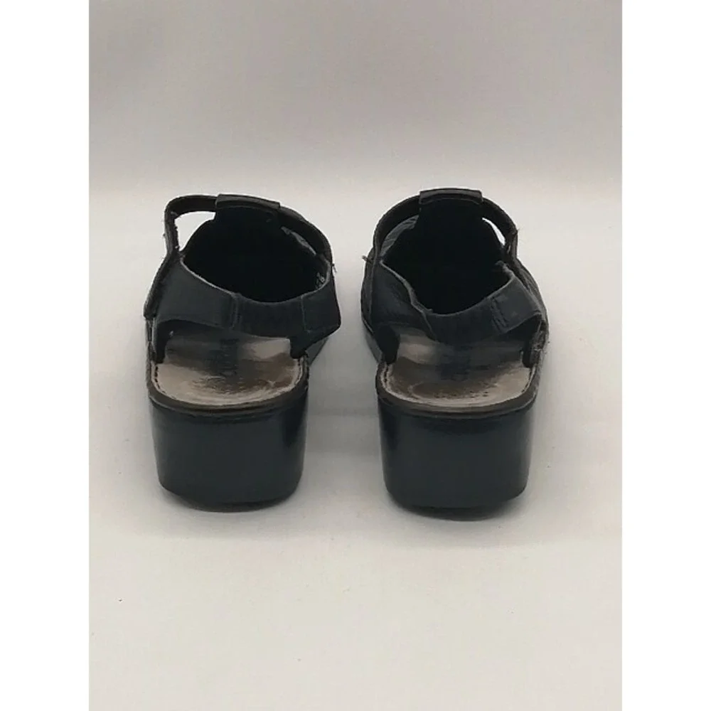 Cobbie Cuddlers Pumps Womens Black 8.5 Wide Slingback Leather Shoe Hook Loop - Picture 2 of 11